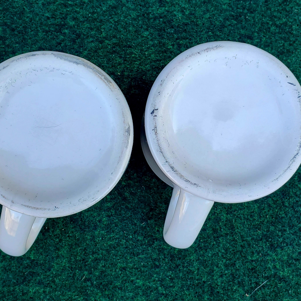 (2) VTG Minnesconsin Coffee Cup Mug Diner Heavy White/Black 12oz USA - Picture 8 of 11